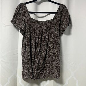 Women's floral Smocked Top lucky Brand